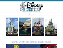 Tablet Screenshot of disneyinsidertips.com